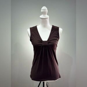 SALE! Brown Tweeds Sleeveless Blouse Size M EUC